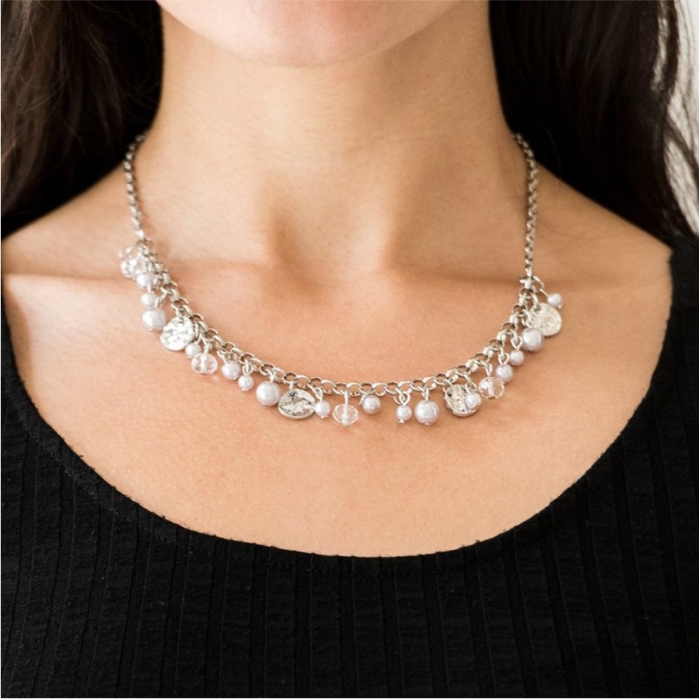 💕5 For$15 Paparazzi Pearl Essence Costal Cache Necklace and Earring Set